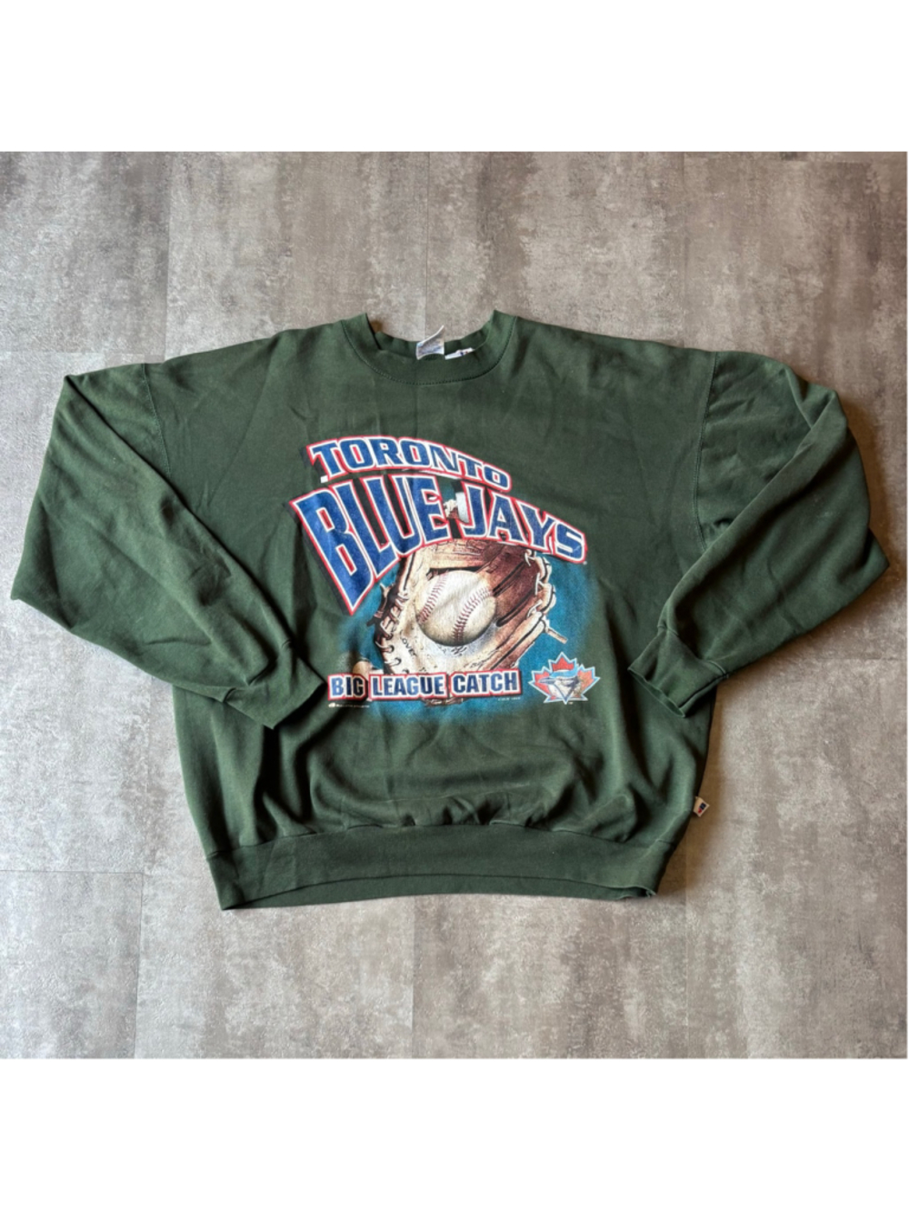 Vintage Toronto Blue Jays Bulletin Athletic Sweatshirt Mens XL Green 1999